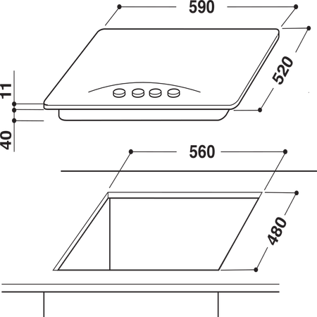 PIANO COTTURA INDESIT